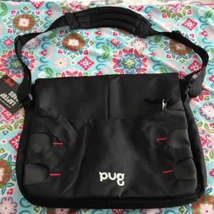 4/$30 🌿 PUG Black Laptop Bag NWT
